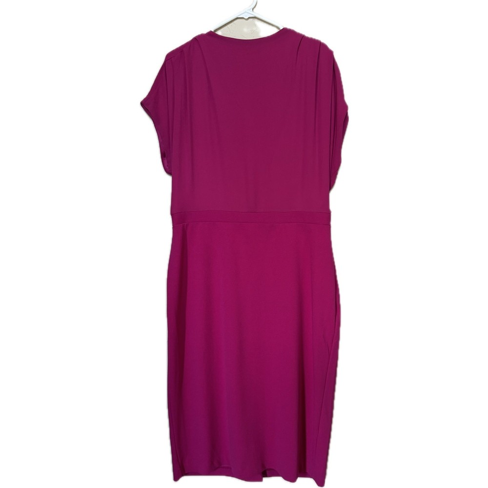 Express Draped Mock Neck Nidi Sheath Dress – Fuschia Size XL