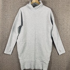Lululemon Call for Cozy Dress Heathered Ribbed Ultra Light Grey Sz 8-NWOT AA10