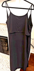 🌹 Olivia Grey Black Wrap Voluminous Sexy Slit Maxi Evening Dress Women XL