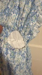 MINKPINK Blue/White Floral Square Neck Ruffle Cut-Out Mini Dress M