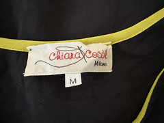 Chiara Cocol Womens Crinkled Lightweight Fabric Black Dress Sz M Italy