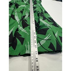 STAUD Wells Pinwheel Cotton Minidress 0 Green Square Neck Fit & Flare Scoop Back