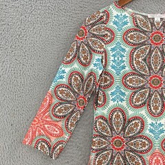 London Style Collection Sheath Dress Womens 4 Floral Print 3/4 Sleeve Multicolor