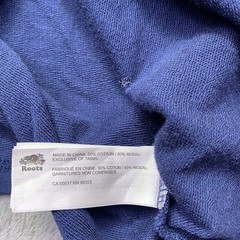 Roots Womens Navy Blue Cotton Modal Hoodie Dress Logo Kangaroo Pocket Size S