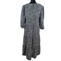 Ophelia Roe Womens 3/4 Sleeve Tiered Midi Dress Medium Casual Church School