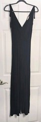 Rolla Costa Tie Shoulder Crossover Front Dress Midi Black Size M