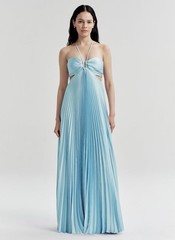 A.L.C. Maxi Dress Moira Satin Pleated $795 NEW Size 2