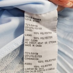 Aqua Formal Mini Tiered Dress Womens 10 Blue Lined Spaghetti Straps Sweetheart