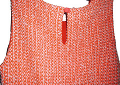 Jaeger Boutique Textured Dress bright orange / check cotton blend Size 10 vgc