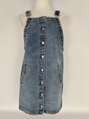 Celebrity Pink Medium Wash Denim Pocketed Sleeveless Dress Women&rsquo;s Size Small