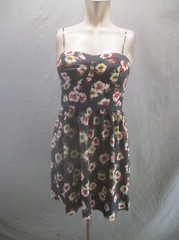 American Eagle Size 6 Womens Floral Ruched Back Stretch Cami Short Sundress 143