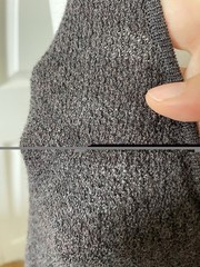 EILEEN FISHER Italian Wool Gray Brown Midi Dress L 2pc With Cardigan Loose Knit