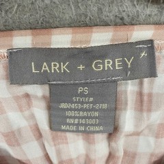 Lark + Grey Maxi Dress Womens PS Milkmaid Gingham Smocked Puff Sleeve Sundress