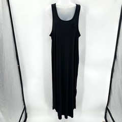 GRECERELLE Maxi Dress Women’s 2XL Black Long Sleeveless Slits Pockets Casual NEW