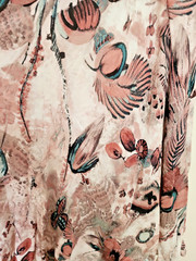 Peruvian Connection Medium Floral Botanical Butterfly Fit & Flare Dress Pockets