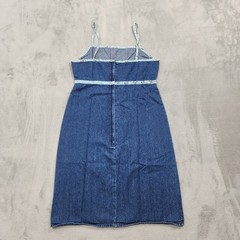 Vintage Old Navy Dress Womens 4 Blue Denim Square Neck Empire Waist Sundress