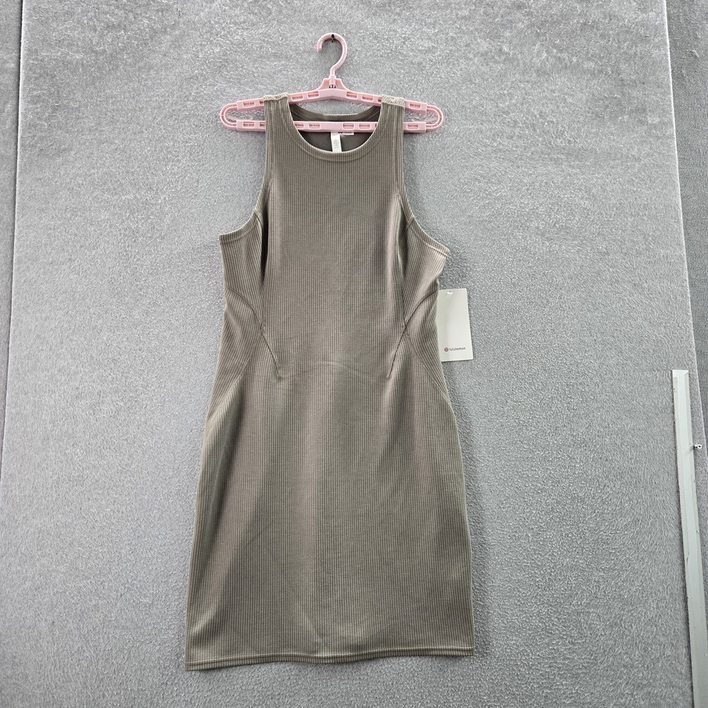 Lululemon Women Dress 12 Nomad Tank Dress Sheath Ribbed Softstreme Slim Fit