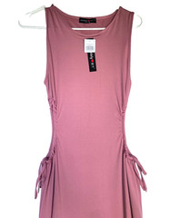 Side Cut Outs Maxi Dress Womens M L Mauve Bodycon Fitted Absolutely Love It NWT