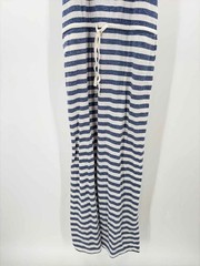 Pre-Owned Lou & Grey White Size Large Stripe Maxi Sleeveless Dress
