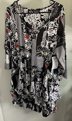 Tango Mango Bubble Ruffle Stretchy Sz 2XL New Awesome Print