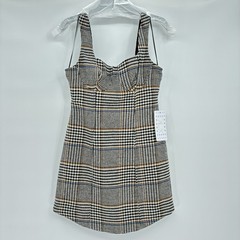 Le’ AL.X Wool Blend Plaid Mini Tank Dress Preppy Academia 90s Style Small NWT