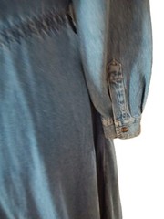 Gloria Vanderbilt women&rsquo;s Pockets 100% Cotton Blue Long Denim dress size 6 AA306