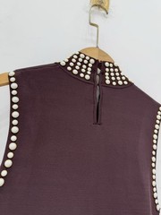 Sandro Pearl Willow nail Sleeveless Tassel Knitted dress Women&rsquo;s Dress