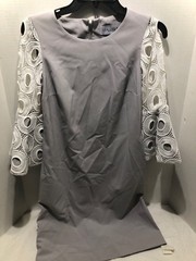 Camilyn Beth The Jenni Dress Light Gray White Sleeves