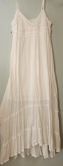 Billabong White Boho Maxi Dress L 100% Cotton Lined Beach Summer Made India