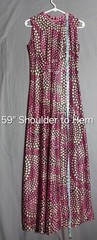 Hand Sewn Dress Womens Small Maxi Bricbrac Trim Vintage SEE MEASUREMENTS