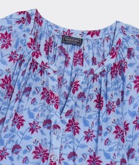 Vineyard Vines Floral Serenity Blue Pink Maxi Dress Tie Waist Cover-Up M NWT