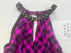 Alice & Trixie Serena Dress with Embellished neck detail – Magenta – Size Small