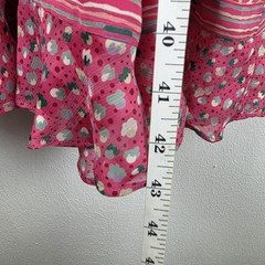 VTG Diane Freis Pink Boho Prairie Dress Ruffle Tiered Sheer Georgette M/L Dainty