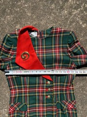 Vintage 80s 90s Rayon Blend Flannel Plaid Retro Business Christmas Dress Outfit