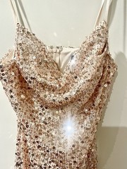 B Smart Sequin Slip Dress in Champagne