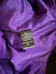 DO+BE Purple Satin Flutter Sleeve Mini Dress Style GY1590
