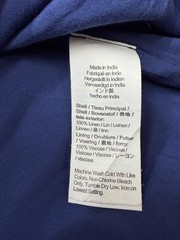 J.Crew Womens Linen Dress Blue Sleeveless Button Front Pockets Knee Length M
