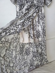 NWT Express Black and Beige Patterned Dress, medium