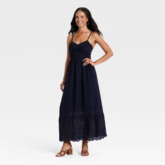 Women Cami Midi Sundress – Universal Thread Navy Blue XL
