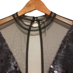 Free People Til Dawn Sequin Sparkle Mini Fit and Flare Skater Dress Size XS