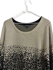 United States Sweaters Women&rsquo;s Size M sweater Dress Shift Long Sleeve Metallic