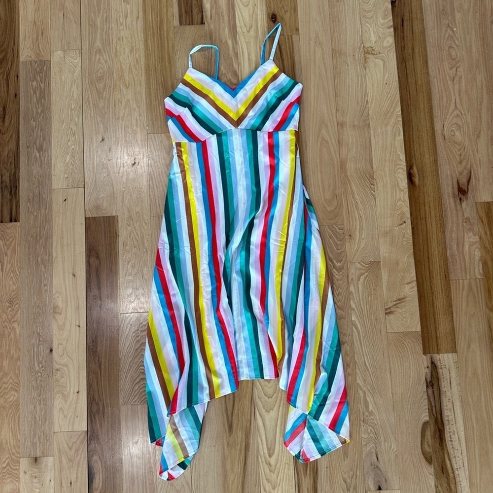 JOHNSTON & MURPHY – NWT – Multi Stripe Maxi Dress – Womens 12