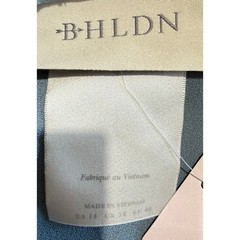 BHLDN AUDRIE MIDI DRESS 14 BLUE BRIDESMAID WEDDING GUEST EVENING FORMAL SATIN