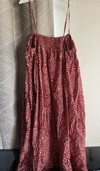 J. Crew Empire Waist Midi Dress In Strawberry Swirl Print Sleeveless Sz 2X