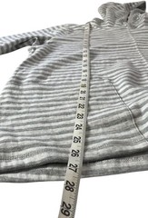 J Jill Soft 100% Cotton Hooded Stripe Hoodie Lightweight Sweatshirt Small