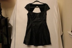 Free People Vintage Inspired Mimi Vegan Leather mini dress large