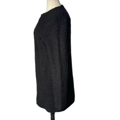 Reformation Loki BLACK Mini Boucle Sweater Dress SZ M