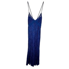 Patrizia Pepe Sera NWT Blue Lace Maxi Dress in Midnight Size IT 42/US 6