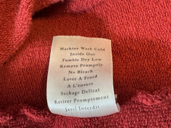 Frank & Eileen Izzie Cranberry Triple Fleece Dress Women L EUC LongSleeve Cotton