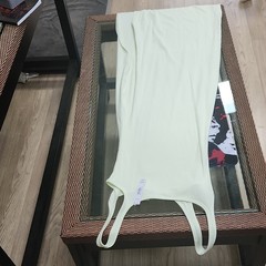 PINK Victoria&rsquo;s Secret Ribbed Sleeveless Maxi Dress Light Yellow Size S Logo